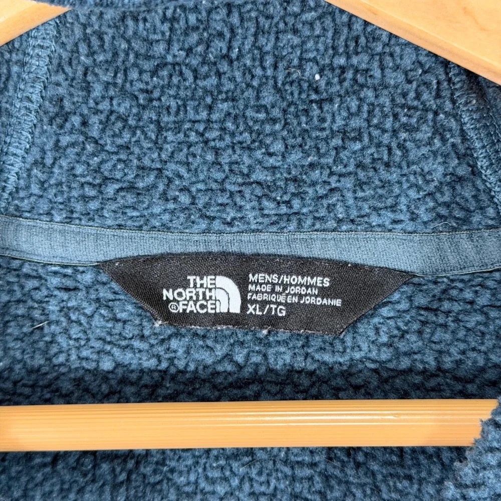 The North Face Gordon Lyons Fleece Hoodie Sweater Jacket Mens XL Teal Full Zip